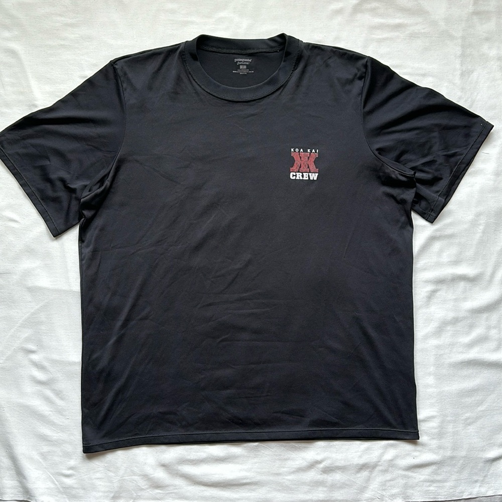 Patagonia Capilene Black Koa Kai Crew Canoe Club Graphic T-Shirt